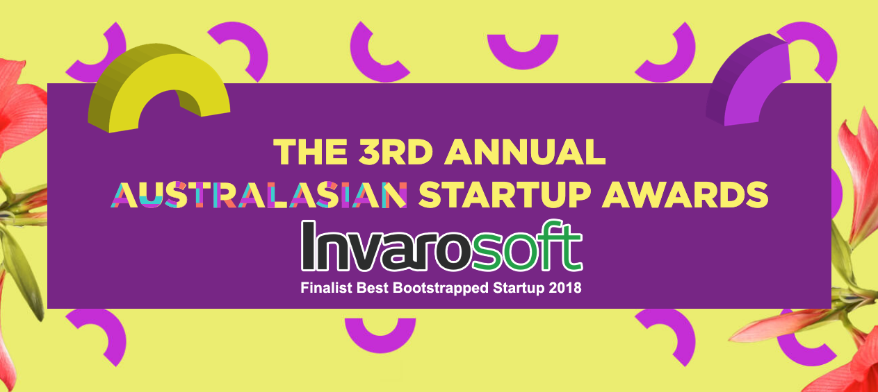 Invarosoft® | Invarosoft Finalist – Best Bootstrapped Startup – Australasian Startup Awards 2018